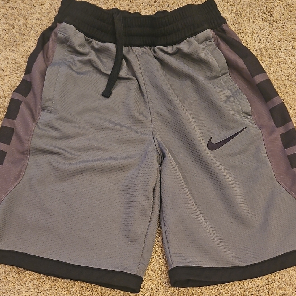 Nike Kids Gray and Black Athletic Shorts